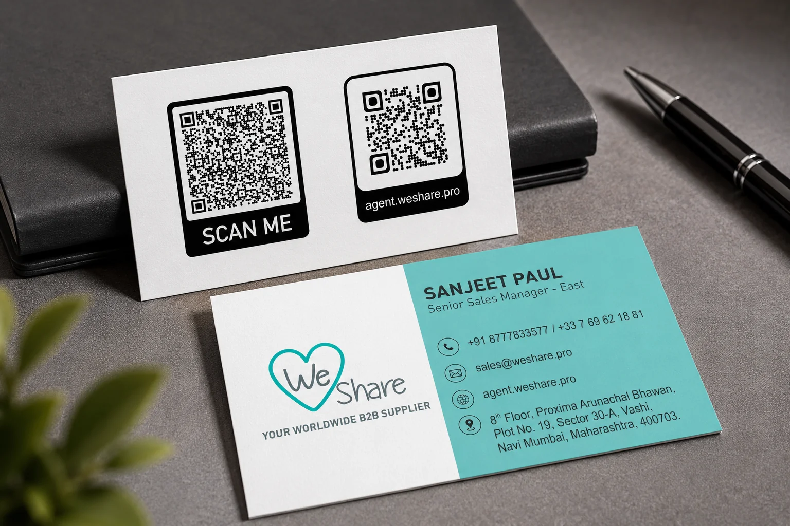 Velvet Visiting Cards with Raised Gold Foil