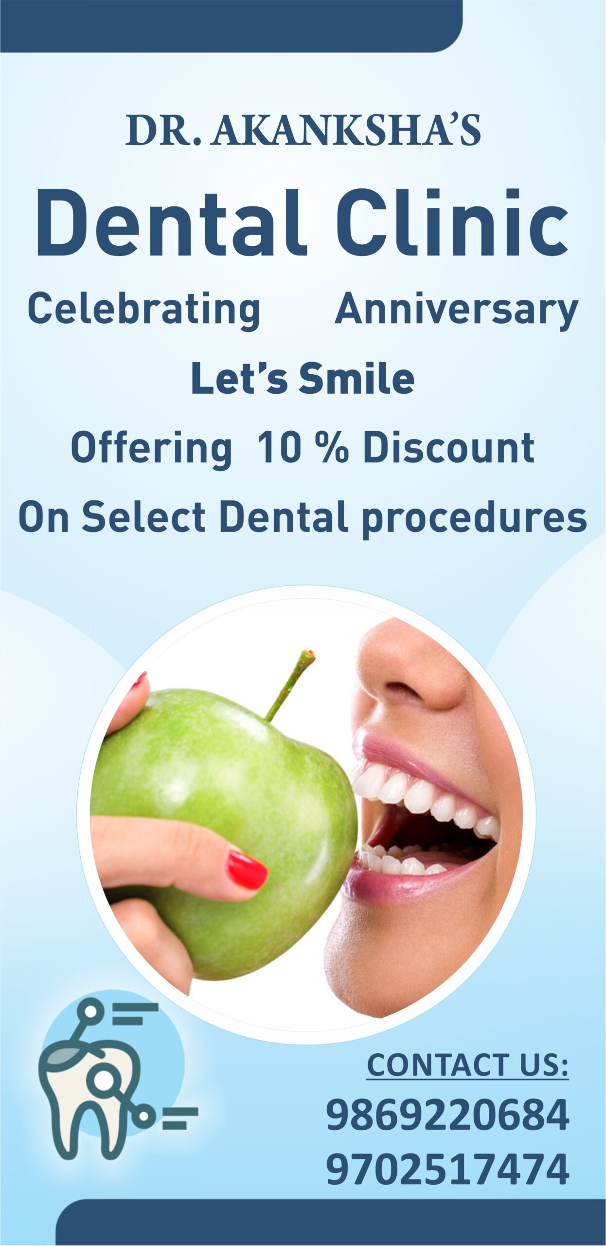 35 X 72 Old Standee Flex Change ( Dr. Akansha)